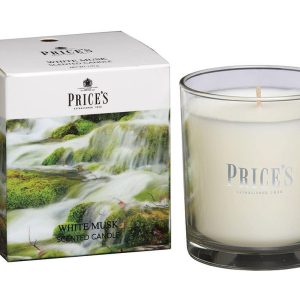 Price´s FRAGRANCE vonná svíčka ve skle Bílé pižmo 350g