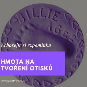 Hmota na tvoření otisků dětských ručiček nebo nožiček