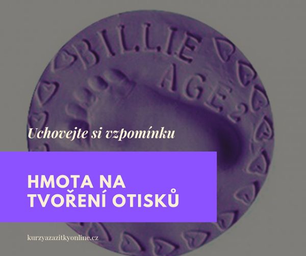 Hmota na tvoření otisků dětských ručiček nebo nožiček