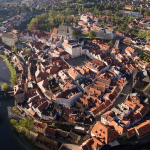 Let balónem nad Českým Krumlovem
