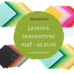 Látková dekorativní plsť/filc - 40 kusů