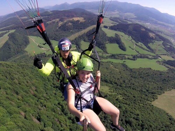 Tandemový paragliding - vyhlídkový let