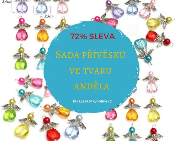 Sada přívěsků ve tvaru anděla